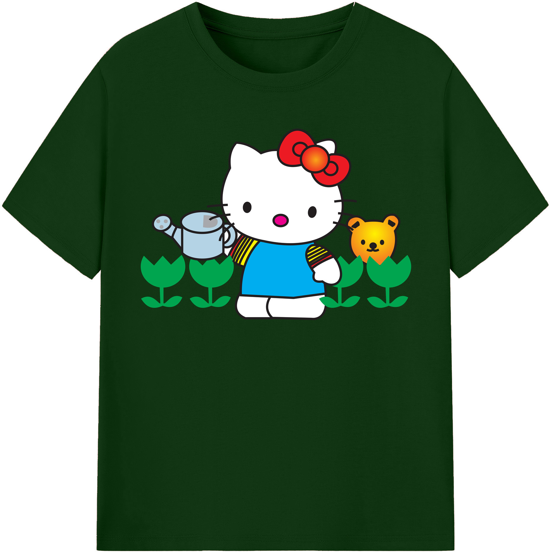 （画像用） Hello Kitty ハローキティ 綿100％半袖Tシャツ（フロントプリント）